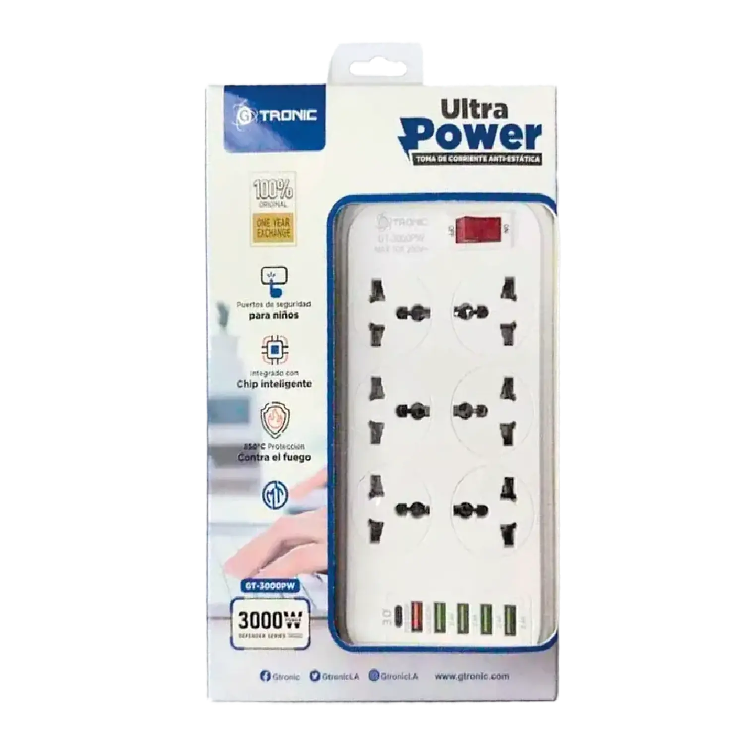 GTRONIC EXTENSION ULTRA POWER 6+3 USB