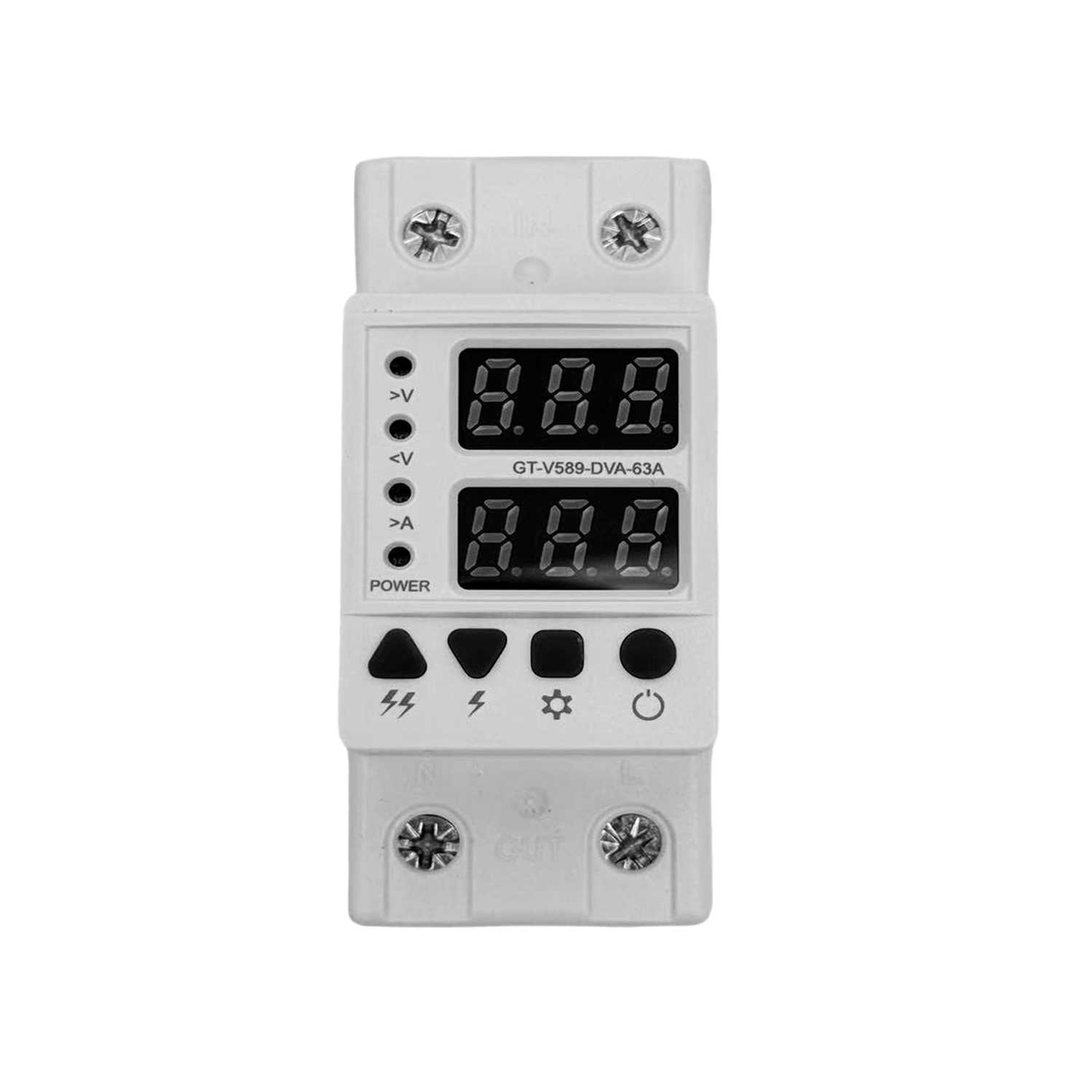 PROTECTOR DE VOLTAJE GTRONIC 220V 1-63A DOBLE DISPLAY